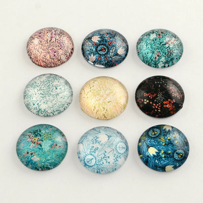 12mm Premade Glass Cabochons 50% 0FF SELECTED