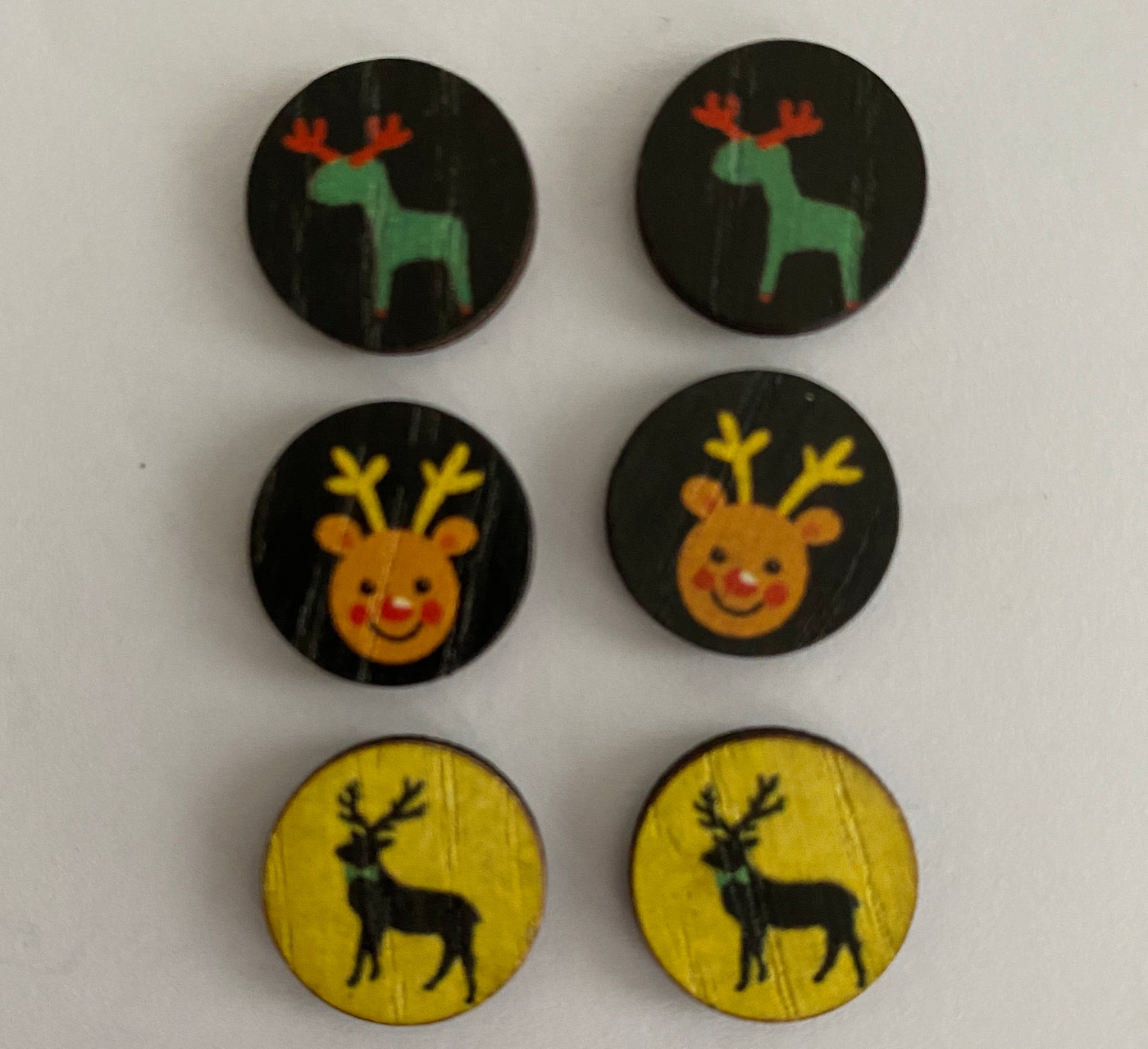Timber Christmas Earring Cabochons 1/2 PRICE SALE