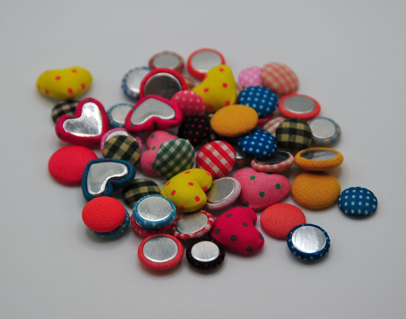 Fabric Covered Button/Cabochons - Flat backed