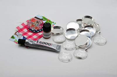 Glass Cabochon/Fabric Kit